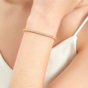 14k plated Sterling 5.4ct Tennis Bracelet